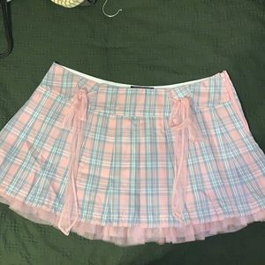 Baby not so innocent plaid skirt (Cotton candy-like skirt)